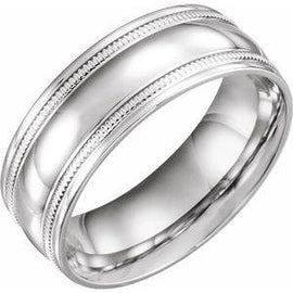 8 mm Coin Edge Design Band