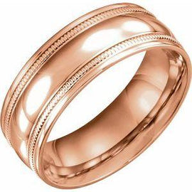 8 mm Coin Edge Design Band