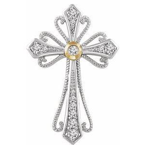 1/6 CTW Diamond Cross Pendant