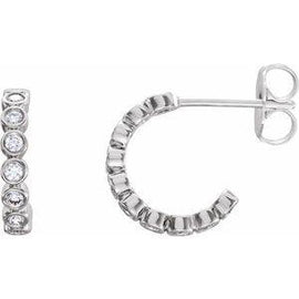 3/8 CTW Lab-Grown Diamond Hoop Earrings