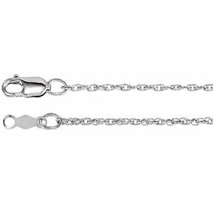 Rhodium-Plated Sterling Silver 1.25 mm Rope 18