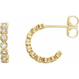 3/8 CTW Lab-Grown Diamond Hoop Earrings