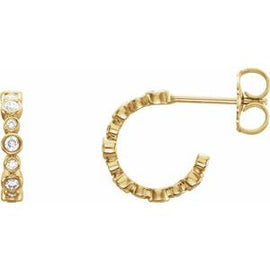 1/4 CTW Diamond Hoop Earrings