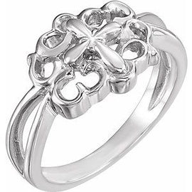 Sculptural Cross Ring