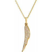 Load image into Gallery viewer, 1/5 CTW Diamond Feather 16-18&quot; Necklace

