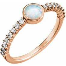 Load image into Gallery viewer, Opal &amp; 1/4 CTW Diamond Ring
