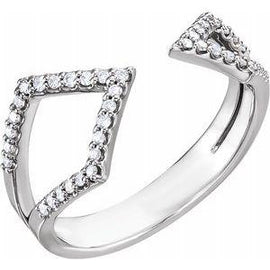 1/5 CTW Diamond Geometric Ring