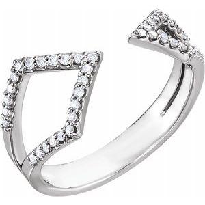 1/5 CTW Diamond Geometric Ring