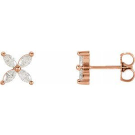 5/8 CTW Diamond Cluster Earrings