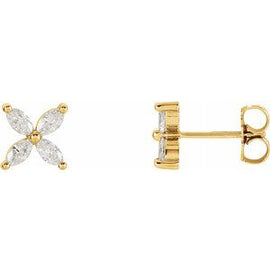 5/8 CTW Diamond Cluster Earrings