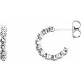 1/10 CTW Diamond Hoop Earrings