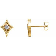 Load image into Gallery viewer, 1/8 CTW Diamond Geometric Earrings

