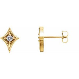 1/8 CTW Diamond Geometric Earrings