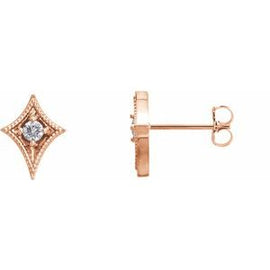 1/8 CTW Diamond Geometric Earrings