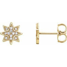 Load image into Gallery viewer, .08 CTW Diamond Star Earrings
