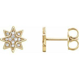 .08 CTW Diamond Star Earrings