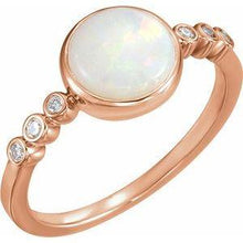 Load image into Gallery viewer, Opal &amp; 1/10 CTW Diamond Ring
