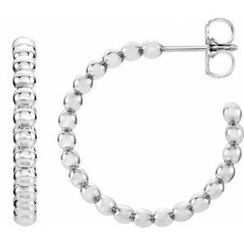 21 mm Beaded Hoop Earrings