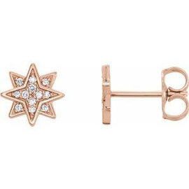 .08 CTW Diamond Star Earrings