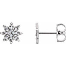 Load image into Gallery viewer, .08 CTW Diamond Star Earrings
