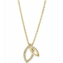 Load image into Gallery viewer, .05 CTW Diamond Double Leaf 18&quot; Necklace
