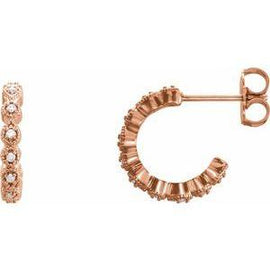 1/10 CTW Diamond Hoop Earrings