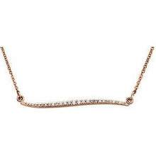 Load image into Gallery viewer, 1/6 CTW Diamond Curvilinear Bar 17.5&quot; Necklace
