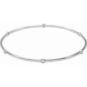 1/4 CTW Diamond Bezel-Set Bangle 8