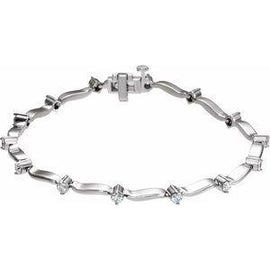 1 CTW Diamond Line Bracelet