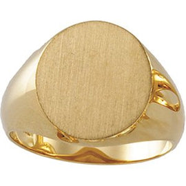 16x14 mm Oval Signet Ring