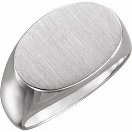 18x12 mm Oval Signet Ring