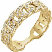 Load image into Gallery viewer, 14K White 1/4 CTW Diamond Stackable Chain Link Ring
