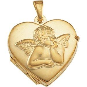 17.5x18.5 mm Heart Angel Locket