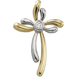 1/10 CTW Diamond Cross Pendant