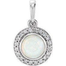 Load image into Gallery viewer, Opal &amp; .08 CTW Diamond Pendant
