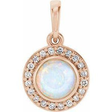 Load image into Gallery viewer, Opal &amp; .08 CTW Diamond Pendant
