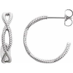 17x3.6 mm Rope Hoop Earrings