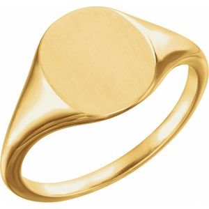 11x9 mm Oval Signet Ring