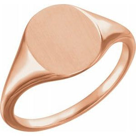 11x9 mm Oval Signet Ring