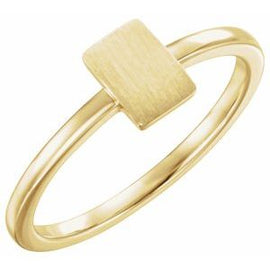 7x5 mm Rectangle Signet Ring