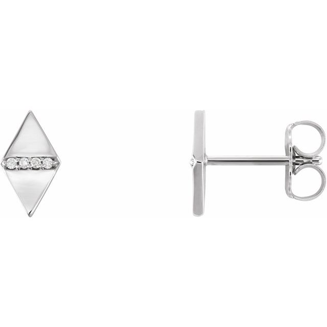 .025 CTW Diamond Geometric Earrings
