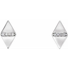 Load image into Gallery viewer, .025 CTW Diamond Geometric Earrings
