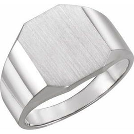 18x16 mm Octagon Signet Ring