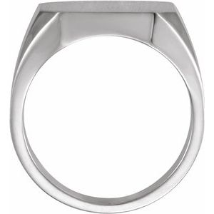 18x16 mm Octagon Signet Ring