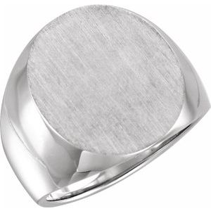 20x17 mm Oval Signet Ring