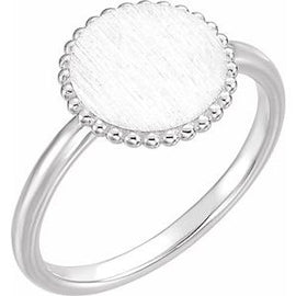 Engravable Beaded Ring