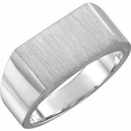 15x11 mm Rectangle Signet Ring