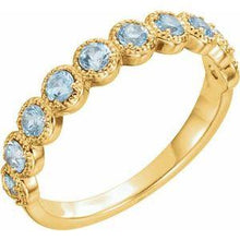 Load image into Gallery viewer, Aquamarine Beaded Ring
