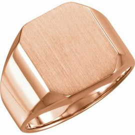 18x16 mm Octagon Signet Ring