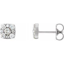 Load image into Gallery viewer, 1/2 CTW Diamond Cluster Earrings
